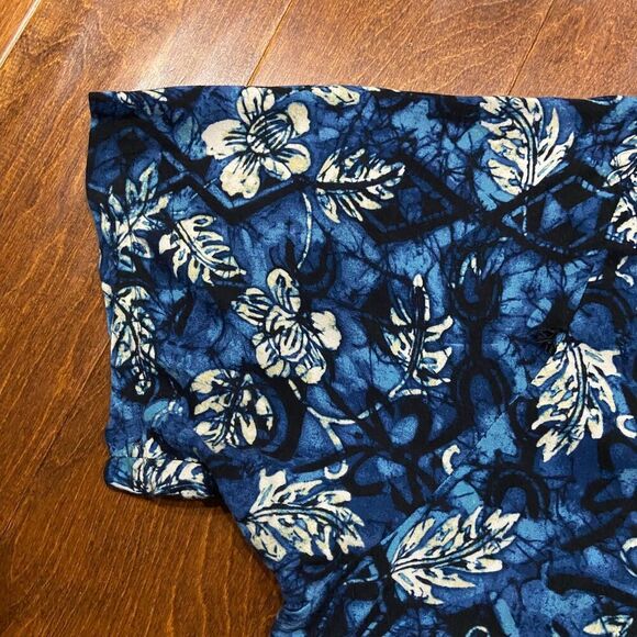 Natural Issue Vintage 90s Hawaiian Navy White Button Front Shirt Men's Size XL - Picture 4 of 9